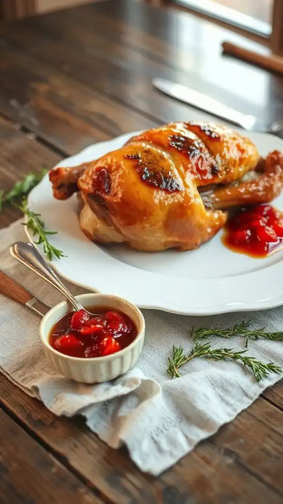 serve alongside cranberry sauce