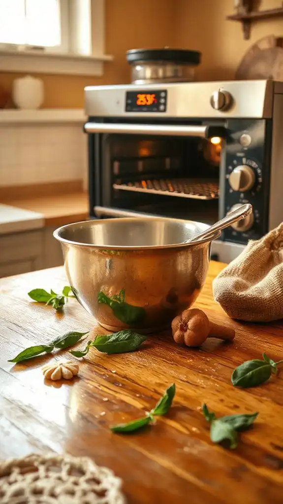 set oven to preheat