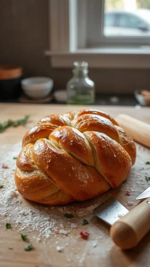 shape and braid dough