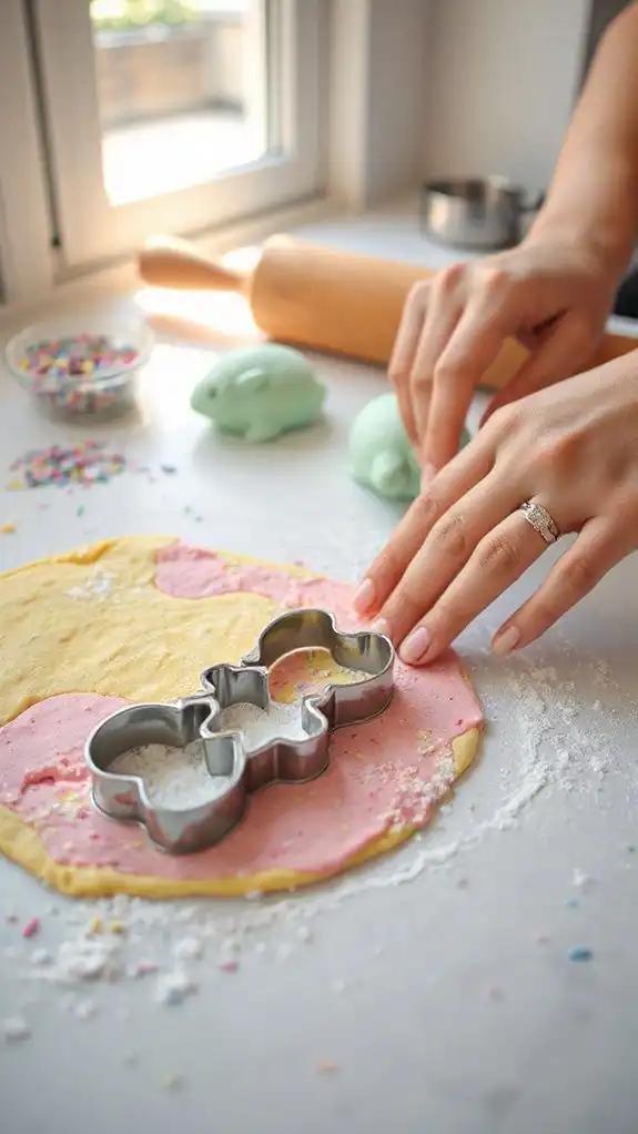 shape dough into bunnies