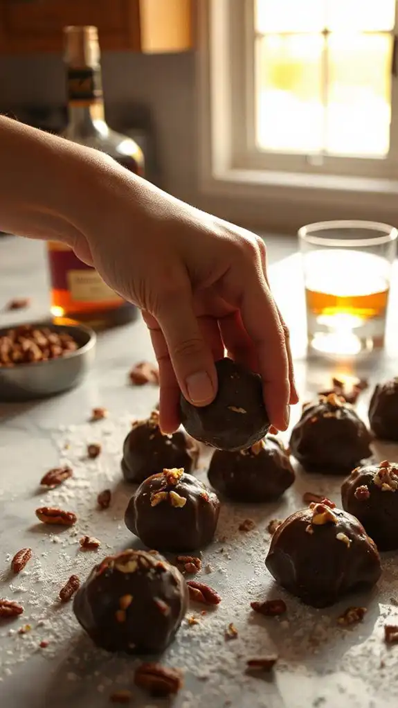 shape uniform bourbon balls