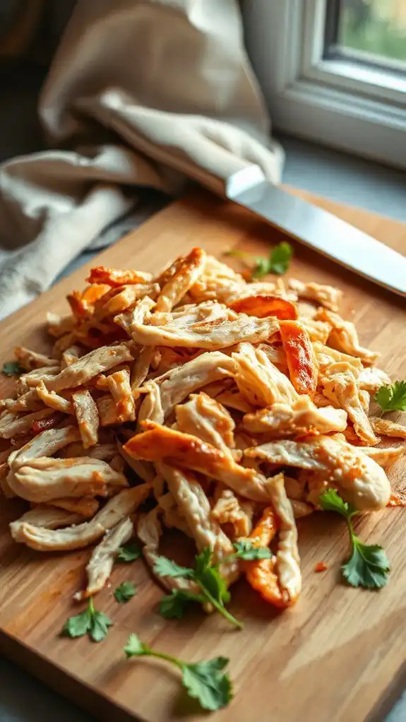 shred cooked chicken meat shred cooked chicken meat