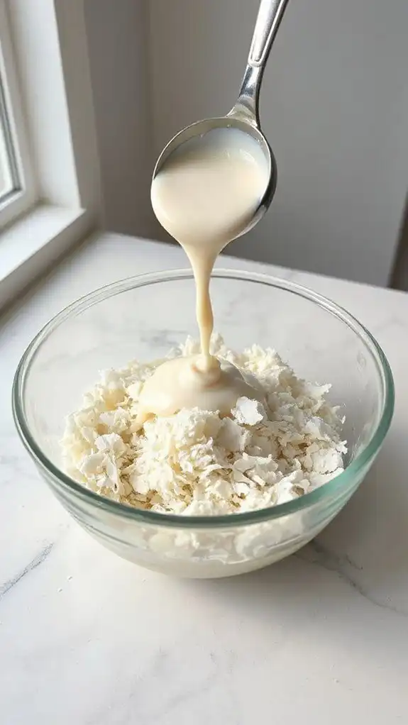 shredded coconut dairy blend