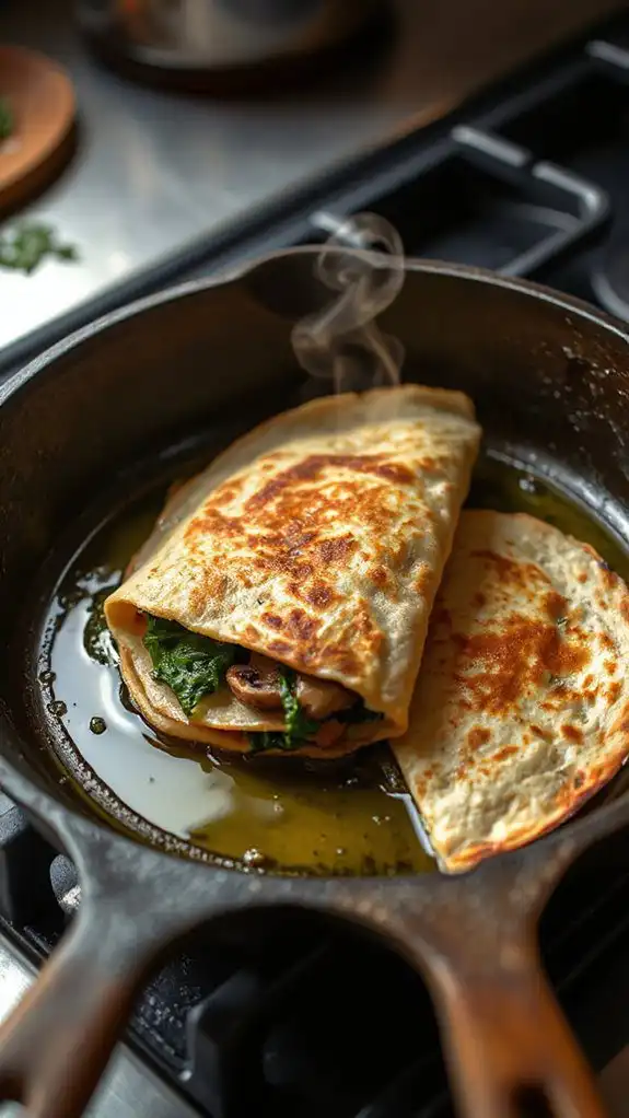 skillet cooking until golden