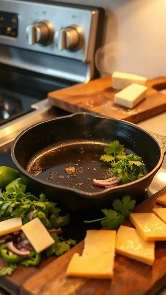 skillet needs proper preheating