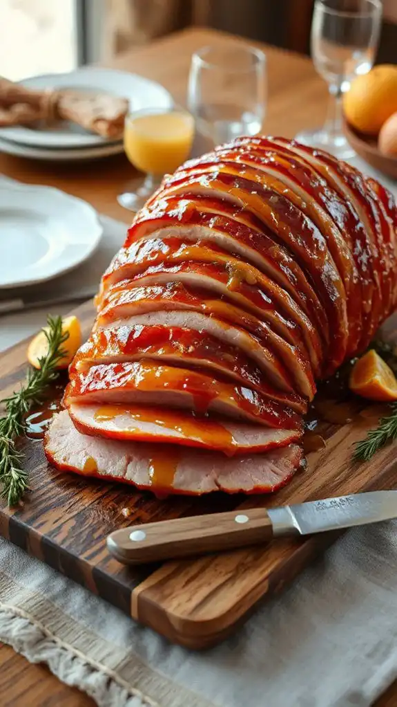 slice and garnish ham