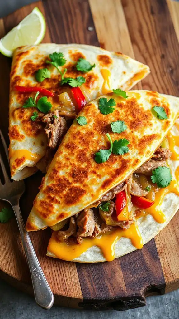 slice and serve quesadillas