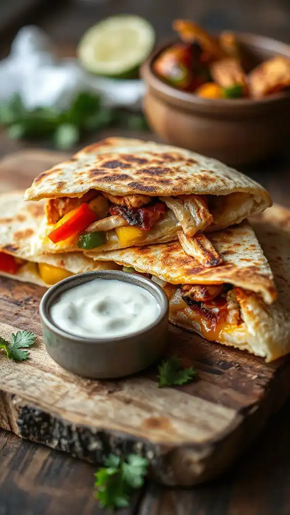 slice and serve quesadillas