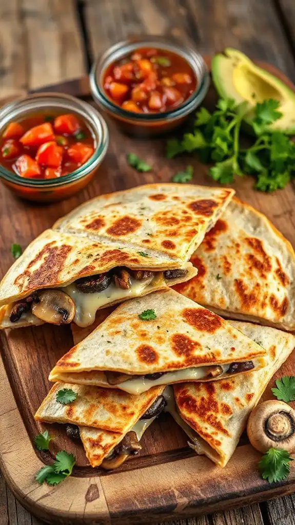 slice quesadilla into triangles