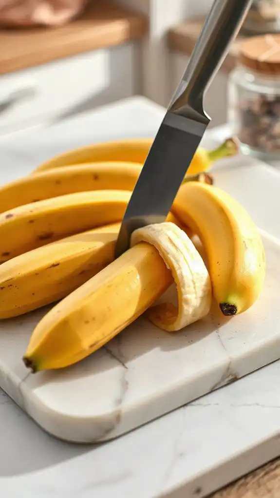 slice ripe bananas uniformly slice ripe bananas uniformly