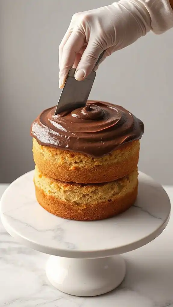smooth chocolate peanut butter layers