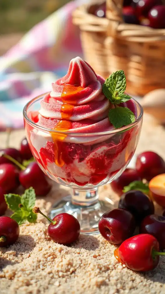 sour cherry gelato treat