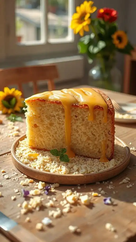 southern buttermilk cornmeal cake