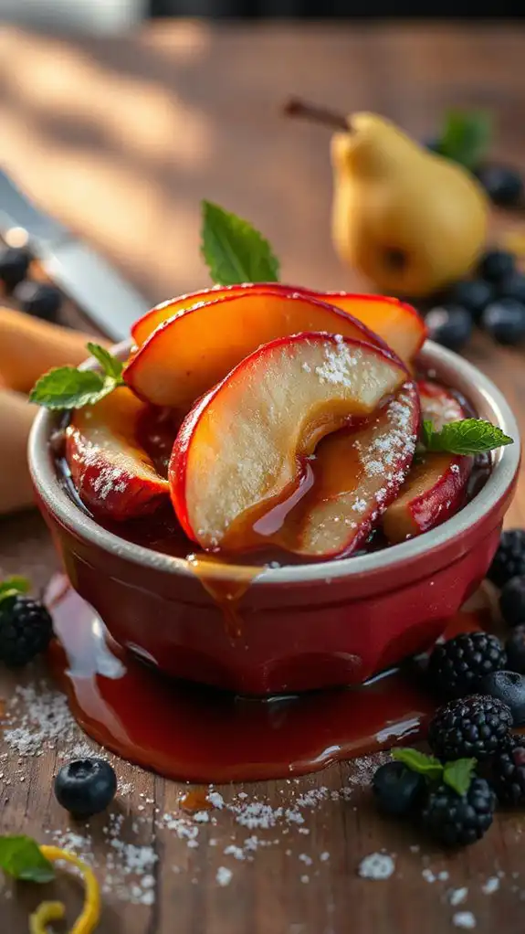 spiced apple and pear pudding