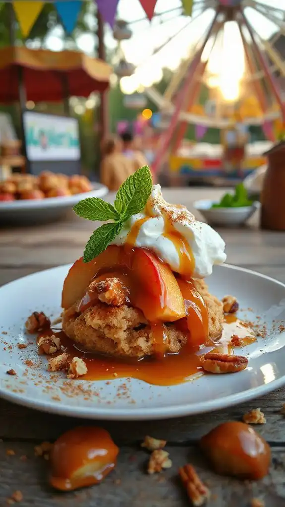 spiced caramel apple dessert