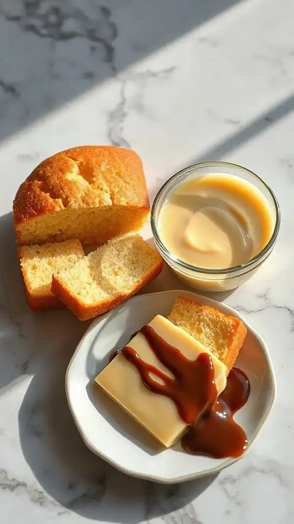 sponge cake custard glaze