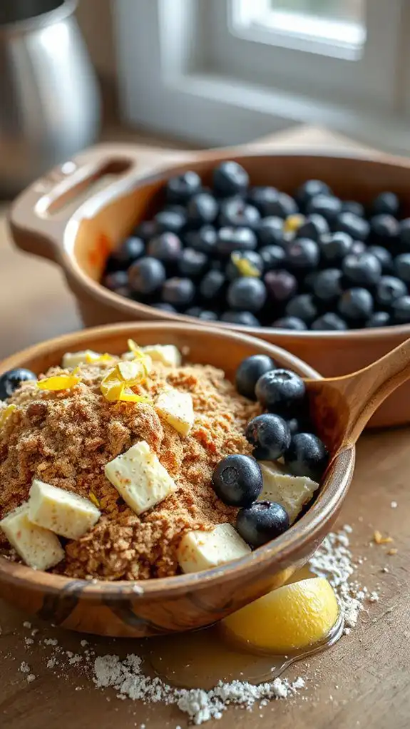 spoon prepared topping evenly