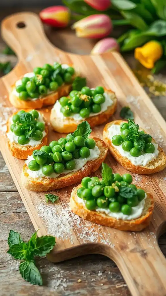 spread pea mixture evenly
