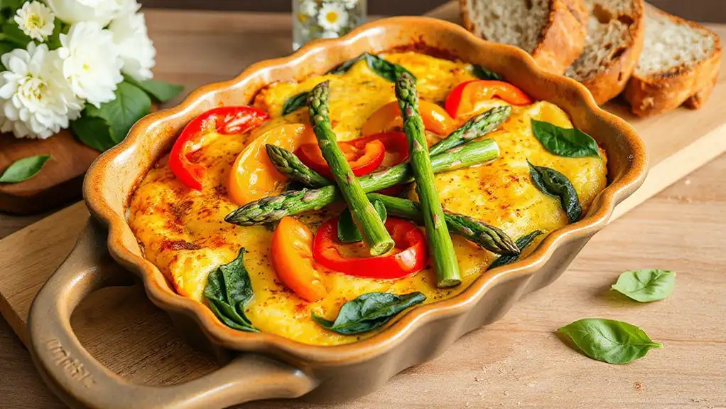 spring vegetable breakfast strata