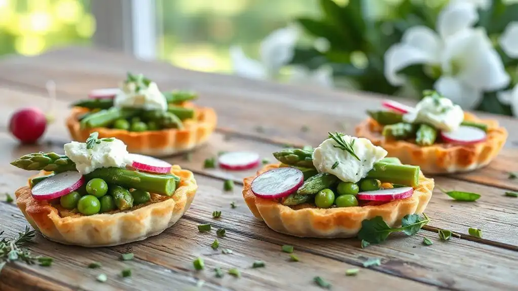 spring vegetable tartlets recipe