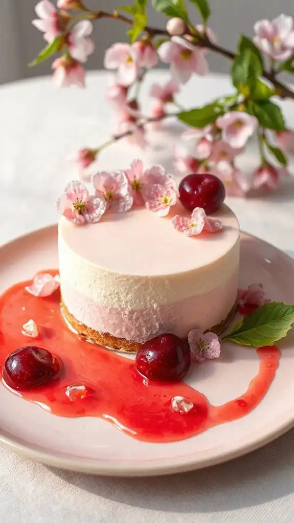 springtime cherry blossom dessert