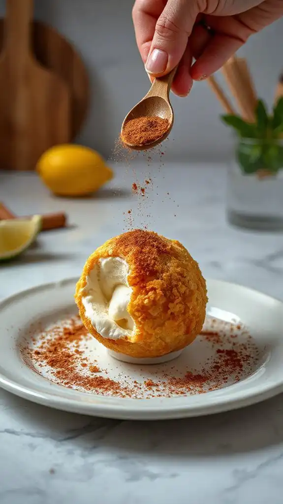 sprinkle cinnamon for enhancement