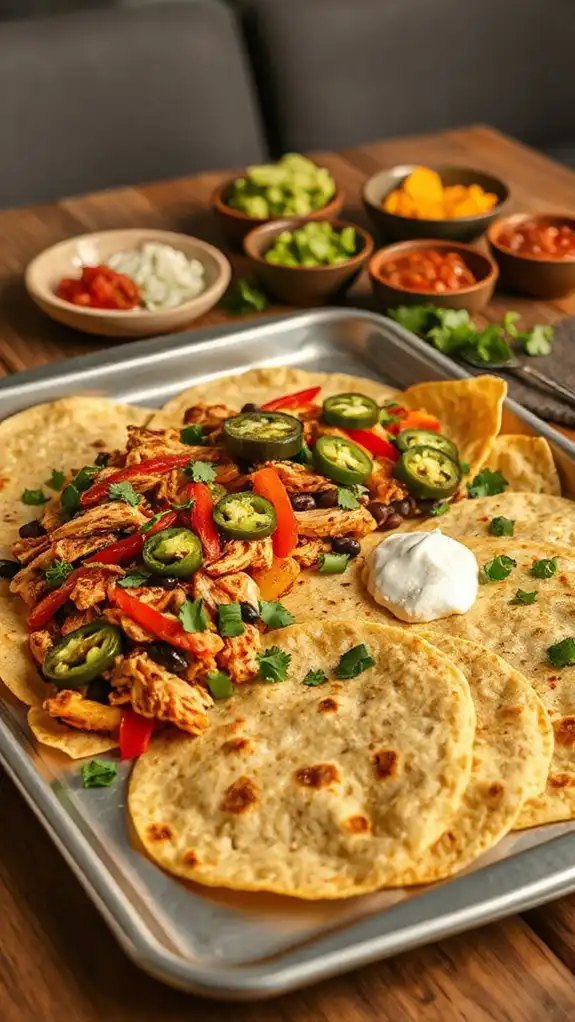 stack tortillas with fillings