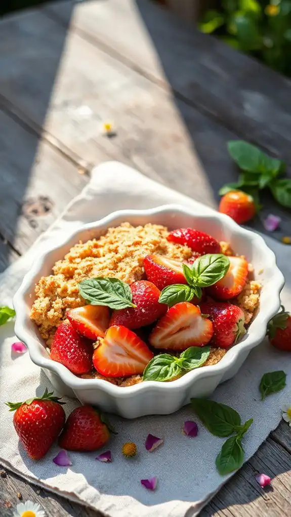 strawberry basil crumble delight strawberry basil crumble delight