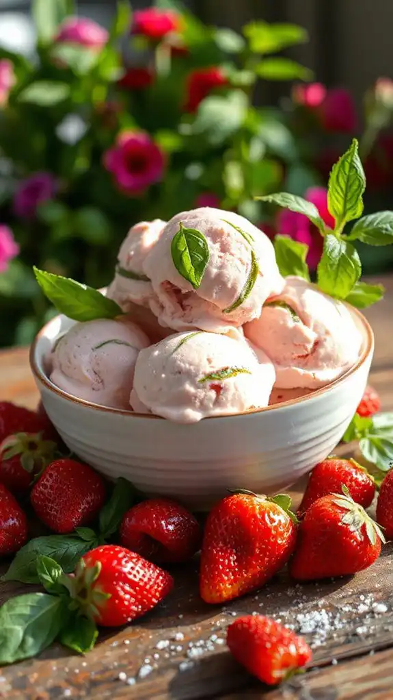strawberry basil ice cream strawberry basil ice cream