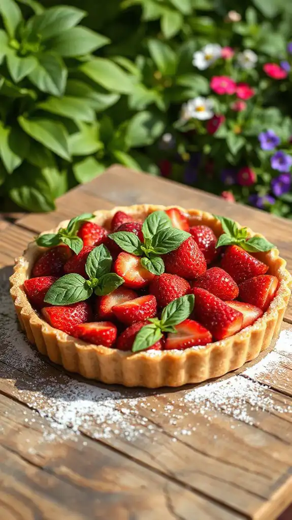 strawberry basil summer tart strawberry basil summer tart