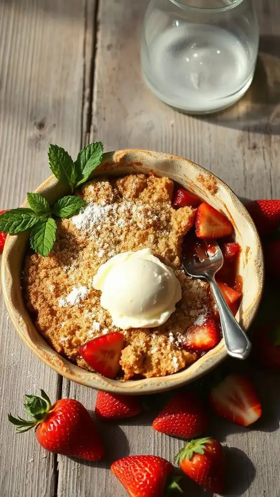 strawberry crumble beverage pairings