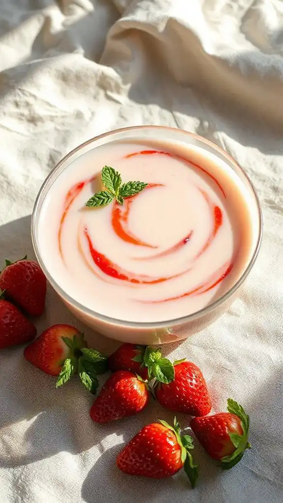 strawberry milk jelly dessert strawberry milk jelly dessert