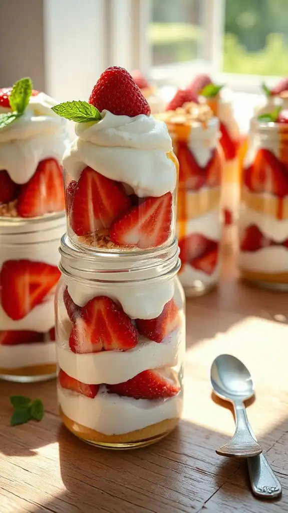 strawberry shortcake jar desserts
