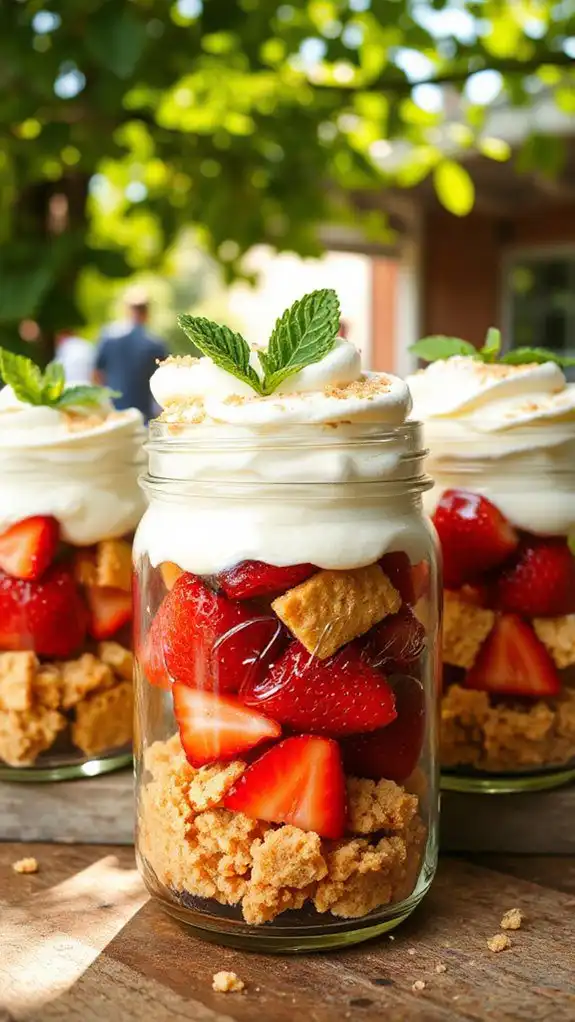 strawberry shortcake layered jars