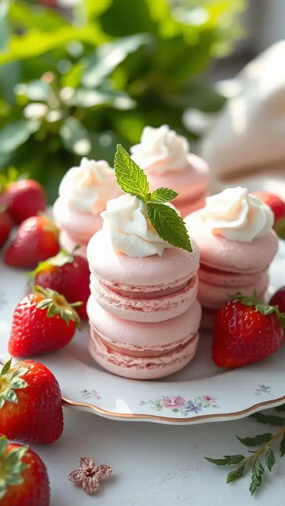 strawberry shortcake macaron delight
