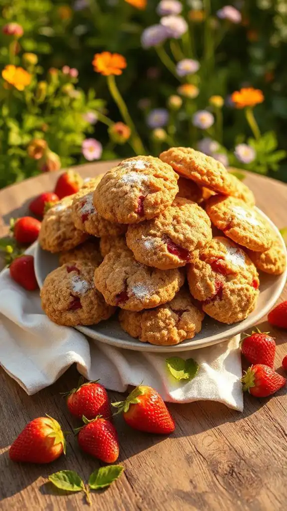 strawberry shortcake oatmeal cookies
