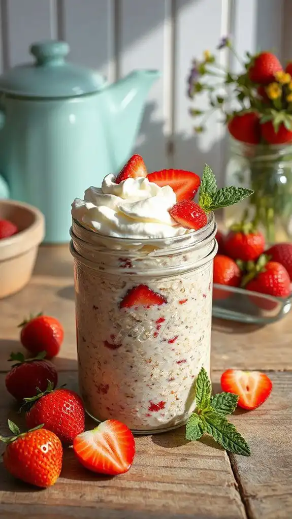strawberry shortcake overnight oats