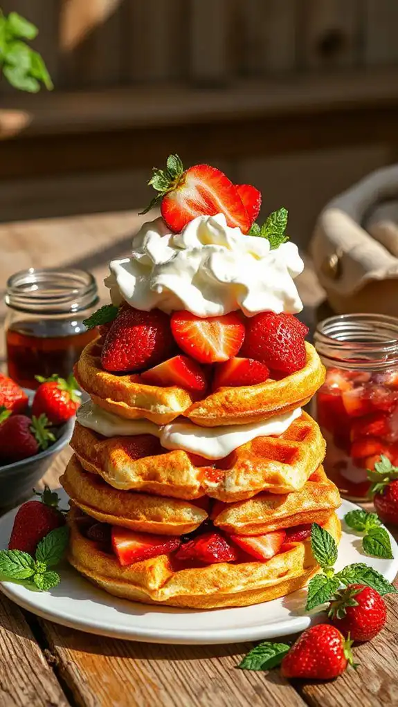 strawberry shortcake waffle delight
