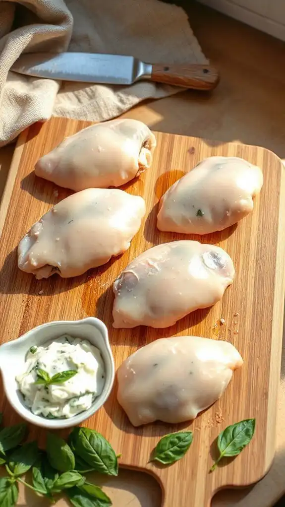 stuff chicken with spinach