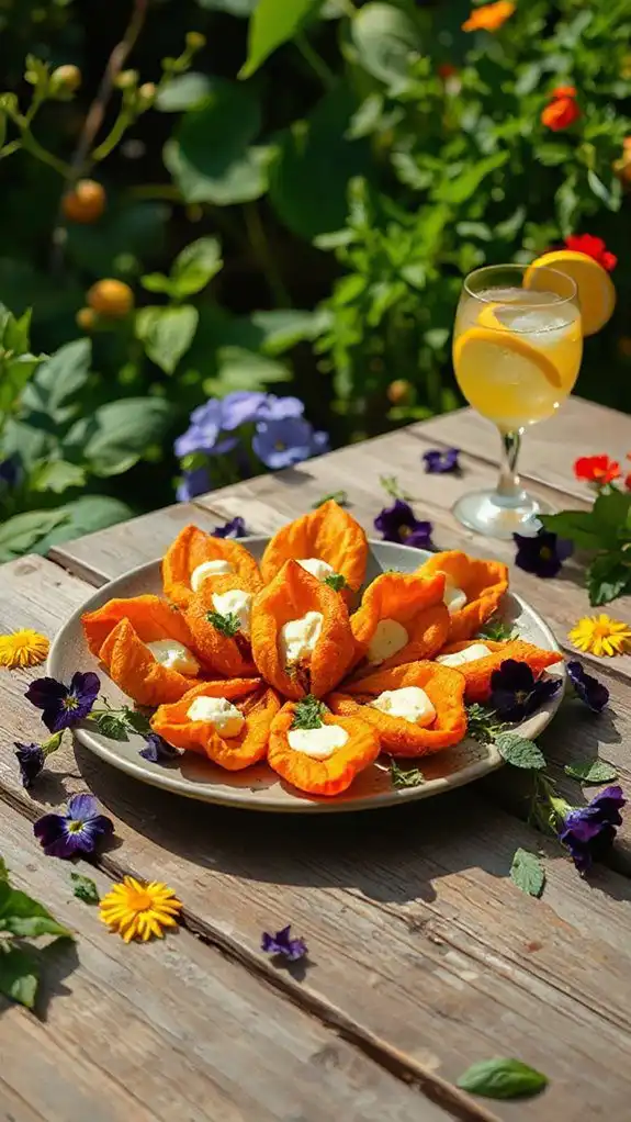 stuffed pumpkin blossoms dessert