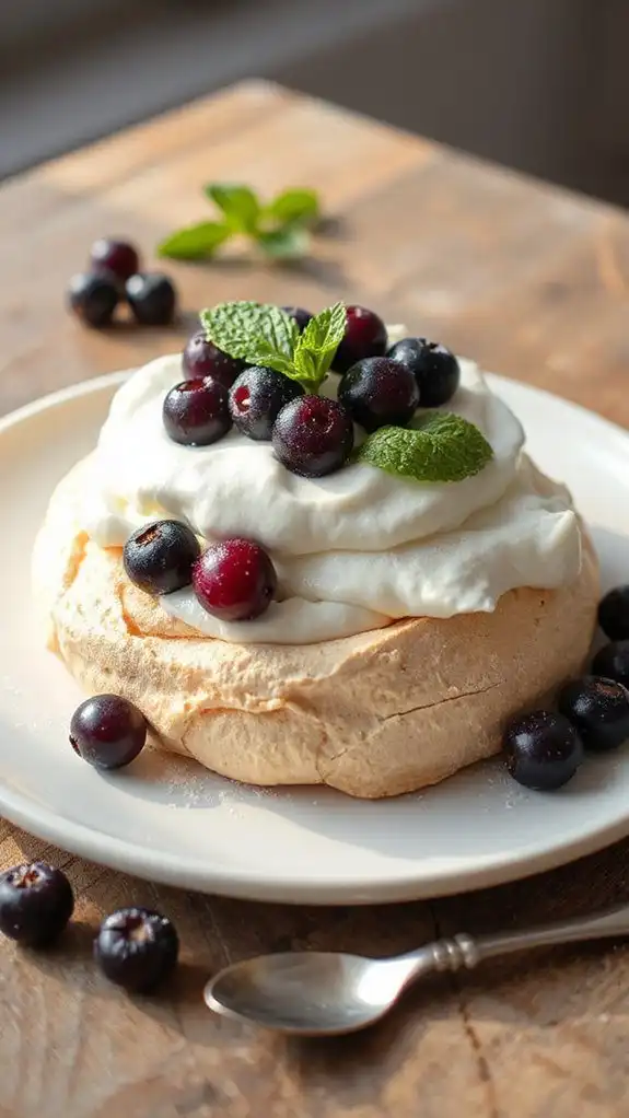 stunning blackcurrant meringue delight