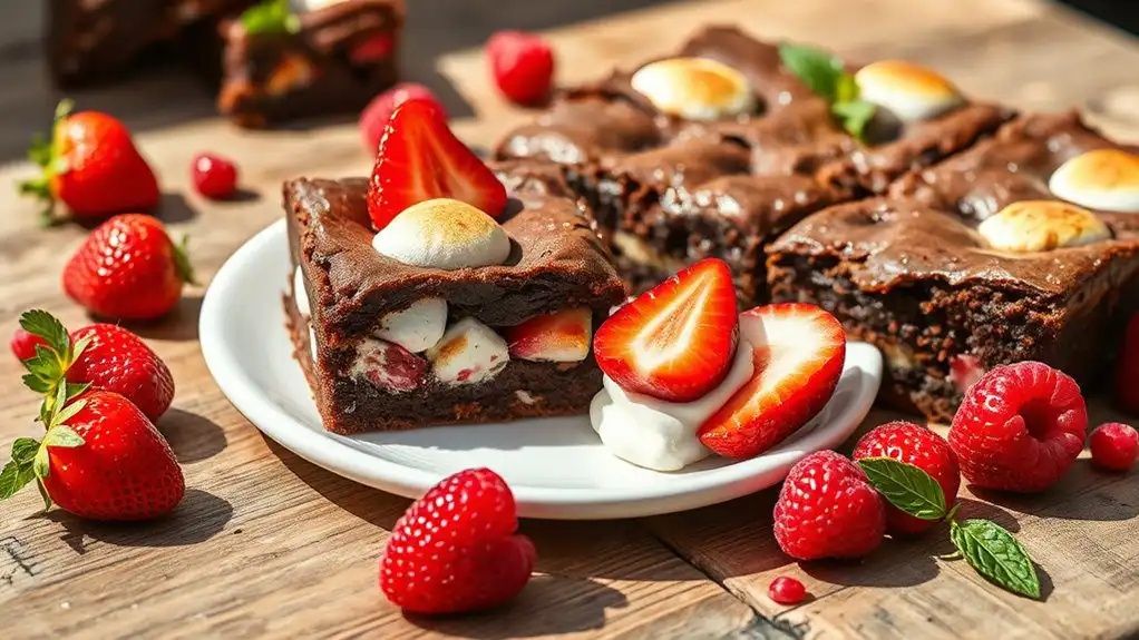 summer berry brownie desserts
