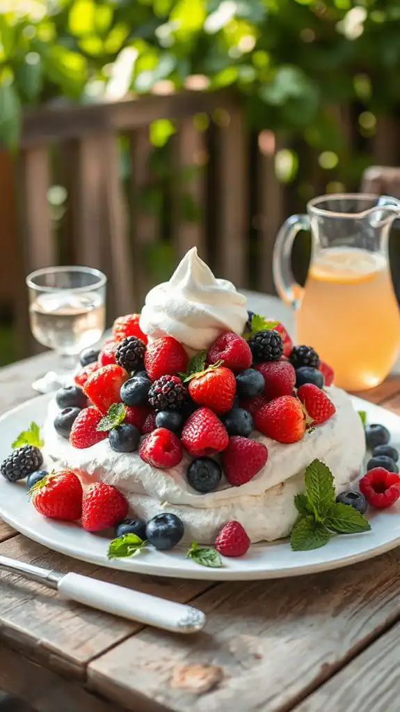 summer berry meringue delight