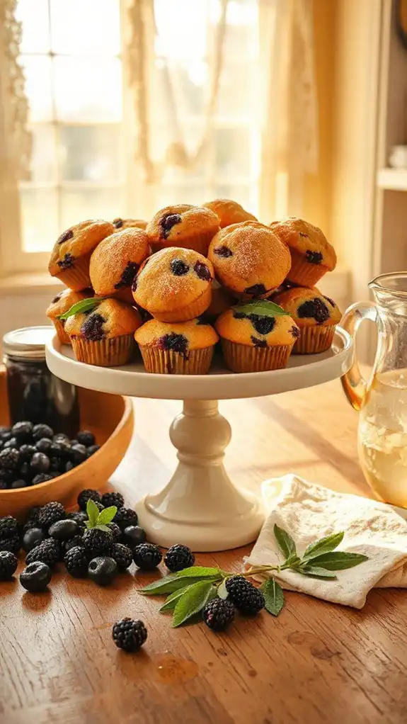 summer blackberry sage muffins