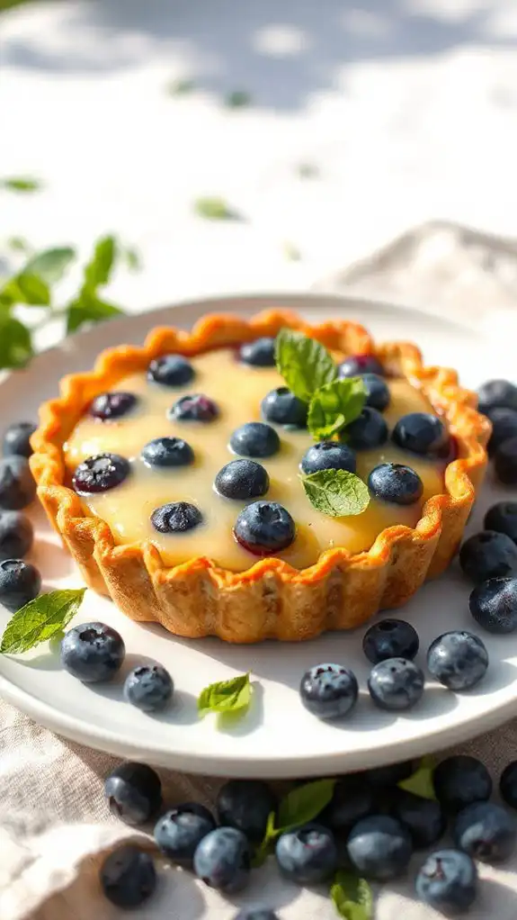 summer blueberry lemon tart