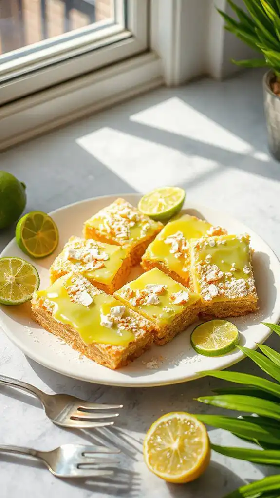 summer coconut lime dessert