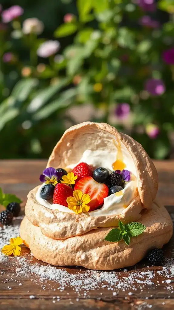 summer dessert with berries