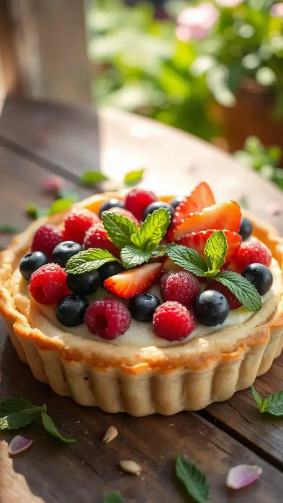 summer dessert with berries
