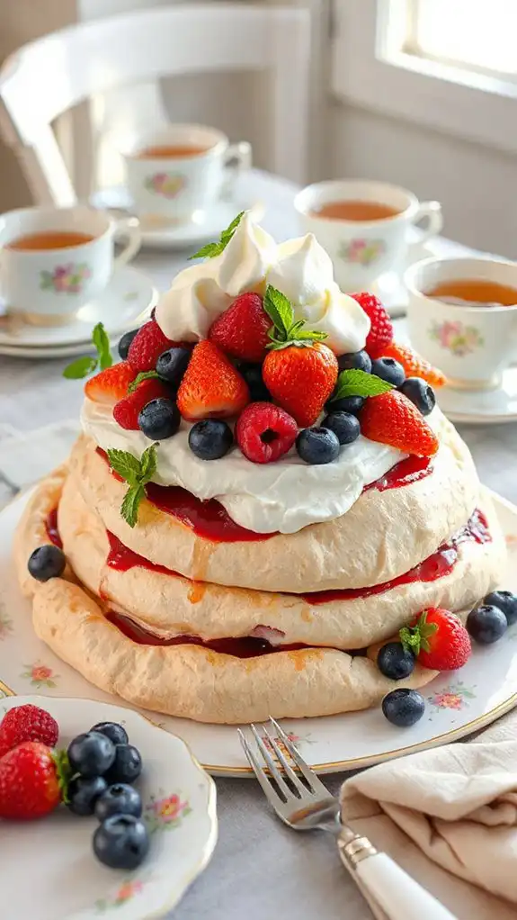 summer dessert with berries summer dessert with berries