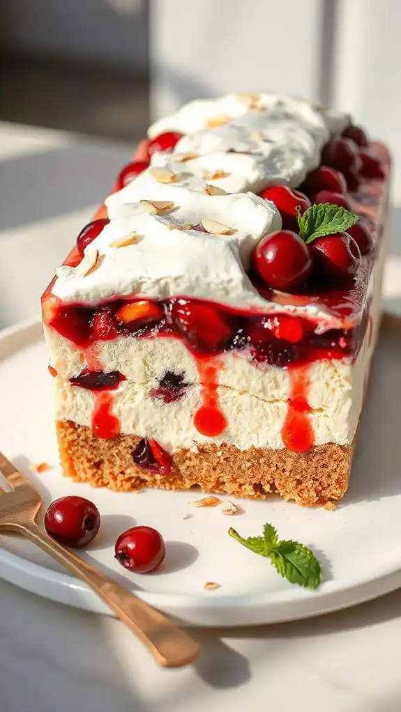 summer dessert with cherries